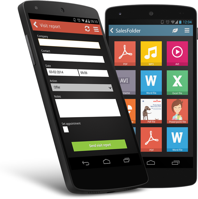 SalesRapp running on Android Nexus 5 smartphone